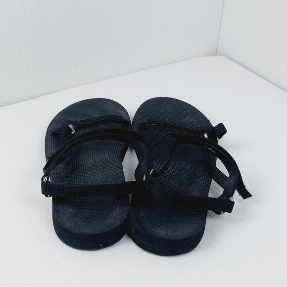 Teva Girls' Black Original Universal Slim Sports Slingback Sandals Size US 8 - Picture 4 of 8